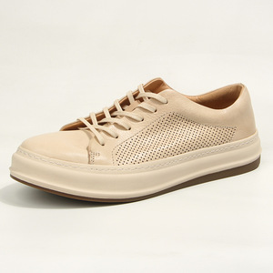 Off <b>White</b> Men's Casual Sneakers <b>Lace</b>-Up Breathable Leather Walking Shoes Youth Size 139-13 - Product Image 1