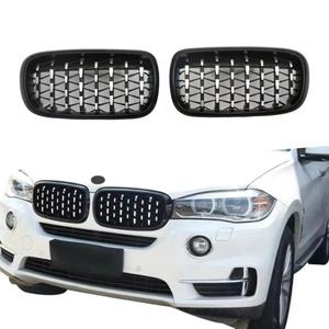 Reemplazo de Parrilla para BMW X5 F15 F16, Material ABS, Completamente Negro Brillante y Mitad Plateado, Parrilla Delantera para Modelos 2014-2018 - Product Image 1