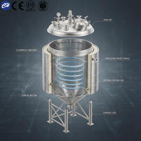 Cuve de mélange chimique en acier inoxydable avec agitateur industriel et moteur antidéflagrant pour usine