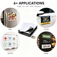 Marco para Póster Fotográfico, Imán de Goma Autoadhesivo para Refrigerador, Lámina de Imán de Goma Flexible de 0.5mm/1mm A4 con Adhesivo