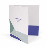 Pochette de présentation d'entreprise avec fente pour carte de visite, impression personnalisée