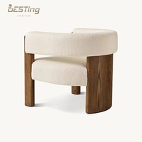 Amerikanische moderne hochwertige Massivholz beine Kiefer Baumwolle Leinen Stoff Sitz gepolsterten Esszimmers tuhl