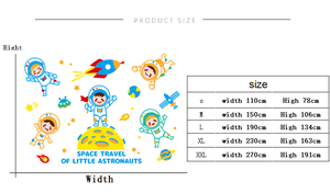 Autocollant mural décoratif d'astronaute de dessin animé, vaisseau spatial, bricolage, art acrylique, autocollant mural pour <span class=keywords><strong>chambre</strong></span> de garçon, salle de jeu, décoration murale - Product Image 5