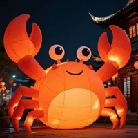 Arche de décoration pour centres commerciaux, modèle de crabe gonflable publicitaire pour la promotion de produits