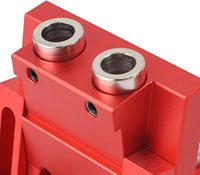 Kit de gabarit multi-fonctionnel pour trous de poche avec foret étagé, guide de perçage réglable en aluminium pour le travail du bois et la fabrication d'armoires