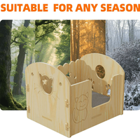 Lit pour chat en bois massif semi-fermé, meubles pour chat d'intérieur, nid douillet pour chats et chatons avec un design moderne