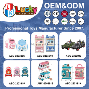 Hucha de plástico con diseño de dibujos animados para niños, simulación de cajero automático con contraseña, reconocimiento facial, verificación de billetes, música y puerta automática. - Product Image 5