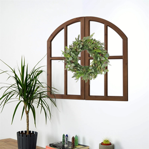 Lujo Shabby Chic gótico de madera Catedral ventana arcos adorno de Navidad rústico madera enmarcado Panel 2 arco puerta decoración de pared - Product Image 1