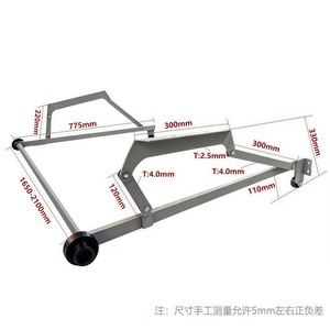 Bisagras telescópicas de acero laminado en frío Xinjunye para sofás cama B08-6, accesorios de ferretería en gris plateado - Product Image 3