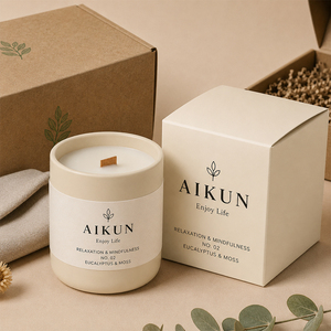 เทียนหอมเซรามิกขี้ผึ้งถั่วเหลืองสีขาวสะอาด ยี่ห้อ AIKUN Factory Private Label สำหรับโรงแรม สปา ห้องนอน รอมฎอน - Product Image 3