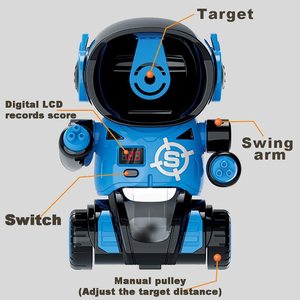 Đồ chơi bắn súng <span class=keywords><strong>Robot</strong></span> cho trẻ em-Bao gồm 2 súng bơm không khí, 48 quả bóng xốp mềm, máy ghi điểm LCD, hiệu ứng ánh sáng và âm thanh - Product Image 2