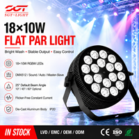 Projecteur LED PAR plat SGT de haute qualité pour scène, 18x10W RGBW 4-en-1, avec boîtier en aluminium pour KTV