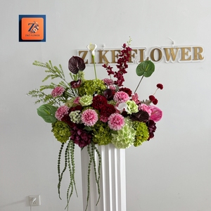 Fiori Artificiali Premium a Forma di Rosa per Decorazioni Nuziali, Bouquet Bianco e Verde, Centrotavola Floreale, Runner da Tavola per Sala da Pranzo - Product Image 3