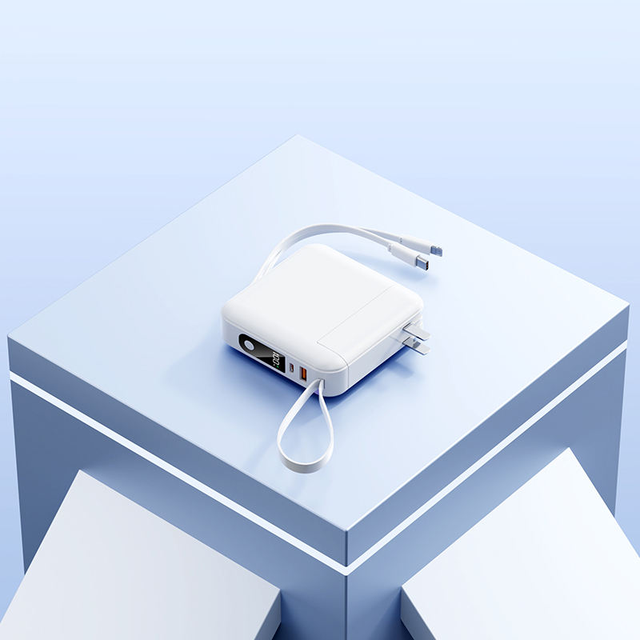 Plug Power Bank 20000Mah Fast Charging Portable Charger PD3 USB 22.5W High Capacity with Lanyard