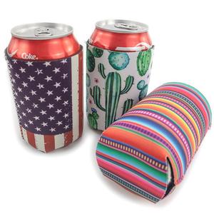 Manchon <span class=keywords><strong>en</strong></span> tissu XXWY <span class=keywords><strong>en</strong></span> gros avec base et couvercle rabattable pour canettes de soda et bouteilles de bière, style américain pour manchon de canette - Product Image 4
