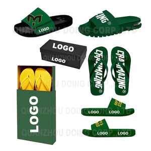 OEM özel siyah slaytlar ayakkabı Sandal PVC, özel Logo terlik erkekler düz boş Slide sandalet, terlik özel Logo Slide sandalet - Product Image 1