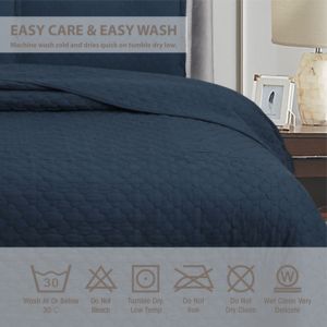 Ensemble de couette Besta, design géométrique ultrasonique, style européen et américain, rembourrage en polyester, 3 pièces, technologie Pinsonic - Product Image 2