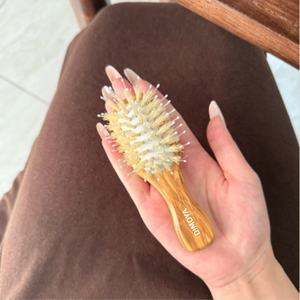 فرشاة شعر صغيرة للكلاب محمولة مع شعيرات ناعمة للتنظيف، مناسبة للحقائب والظهر - Product Image 5