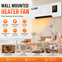 Mini climatiseur mural électrique à double ventilateur, contrôle intelligent de la température, idéal pour la salle de bain, produits intelligents pour la maison