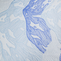 Protège-matelas épais imperméable et antibactérien de la série blanche, en jacquard tissé teint en fil avec couche d'air