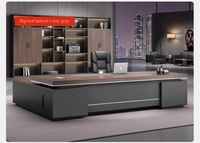Escritorio moderno de lujo en forma de L para oficina ejecutiva, muebles modulares de madera para ordenador