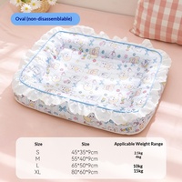 Lit pour chien et chat en coton PP respirant, motif à carreaux, toutes saisons, petit canapé carré, lavable, pour intérieur