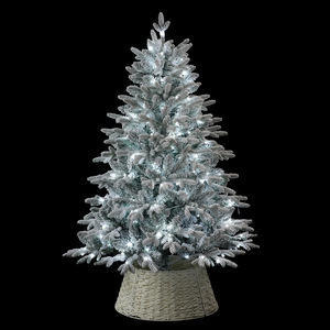 Nuevo Árbol de Navidad Artificial Iluminado con Tres Dimensiones, Encriptado, de PE Mixto, con Múltiples Tiras de Nieve, Escena Nevada Cálida/Fría - Product Image 3