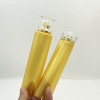 Bambou Couvre Lotion Doux Squeeze Tube Bouteille 50ml 80ml 100ml 120ml 150ml 200ml 250ml Glod Yellow Tube avec Gold Cap