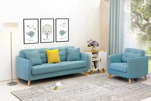 Canapé de salon <span class=keywords><strong>gris</strong></span> <span class=keywords><strong>bleu</strong></span>, couleur personnalisée avec pieds en bois, ensemble de canapés - Product Image 2