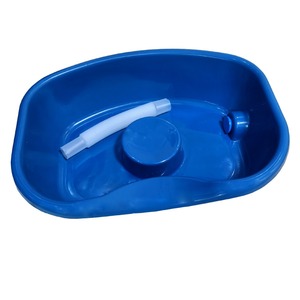 Laying Down Shampoo <b>Basin</b> Royal Blue Plastic For Elderly Bedridden Patients Pregnant Women Home Use - Product Image 2