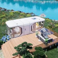 Camping de luxe Space Capsule Chambre chez l'habitant Navire préfabriqué Pod 2 Floor Capsules Space House
