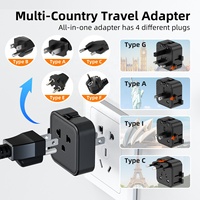 Adaptateur de voyage universel Worldplug ultra-fin et compact, compatible avec plusieurs pays du monde