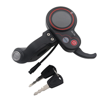 ZQ-100 LCD affichage accélérateur compteur 6PIN interrupteur avec clé de verrouillage de porte électrique pour Scooter électrique tableau de bord accessoires noir