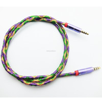 Usine voiture 1m 3ft ps4 câble pionnier Audio Aux à 3 broches 3.5mm Aux câble Audio auxiliaire avec Microphone boîte de vente au détail
