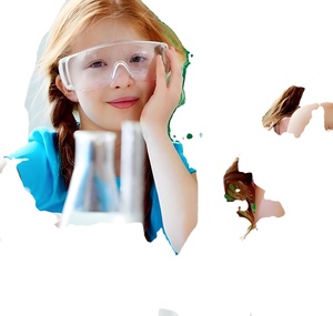 نظارات أمان للأطفال للطلاب مضادة للضباب مضادة للخدش ومقاومة للغبار ومقاومة للرذاذ من البولي كربونات شفافة متوافقة مع CE <span class=keywords><strong>ANSI</strong></span> - Product Image 1