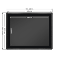 Moniteur LCD industriel 15 pouces 1024x768 4:3 Écran carré VGA Boîtier métallique Montage en panneau intégré Tactile capacitif OEM ODM