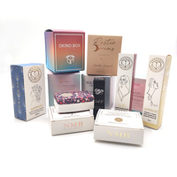 Empaque de Caja de Papel Duro Colorido de Alta Calidad para Cosméticos y Cuidado de la Piel con Diseño Personalizado y Lámina Dorada