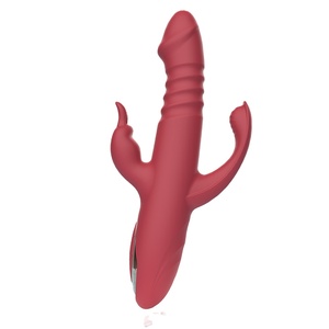 Venta caliente Estimulación retráctil Vibrador de silicona Estimulador de punto G Masturbación Juguetes sexuales Consolador vibrador impermeable - Product Image 1