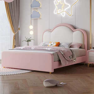 <span class=keywords><strong>Lit</strong></span> en bois moderne et minimaliste pour enfants, <span class=keywords><strong>lit</strong></span> <span class=keywords><strong>de</strong></span> princesse pour garçons et filles, avec rangement et tête <span class=keywords><strong>de</strong></span> <span class=keywords><strong>lit</strong></span> rembourrée, idéal pour hôtel, villa, appartement - Product Image 2
