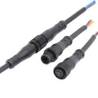 Connecteur industriel M12 5 broches mâle-femelle en ligne, câble de signal pour capteur d'actionneur, connecteur métallique pré-câblé pour éclairage LED