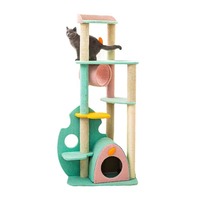 Meilleures ventes : Arbre à chat d'intérieur de luxe, de haute qualité, écologique, multi-niveaux, moderne, avec griffoir en sisal et maisonnette