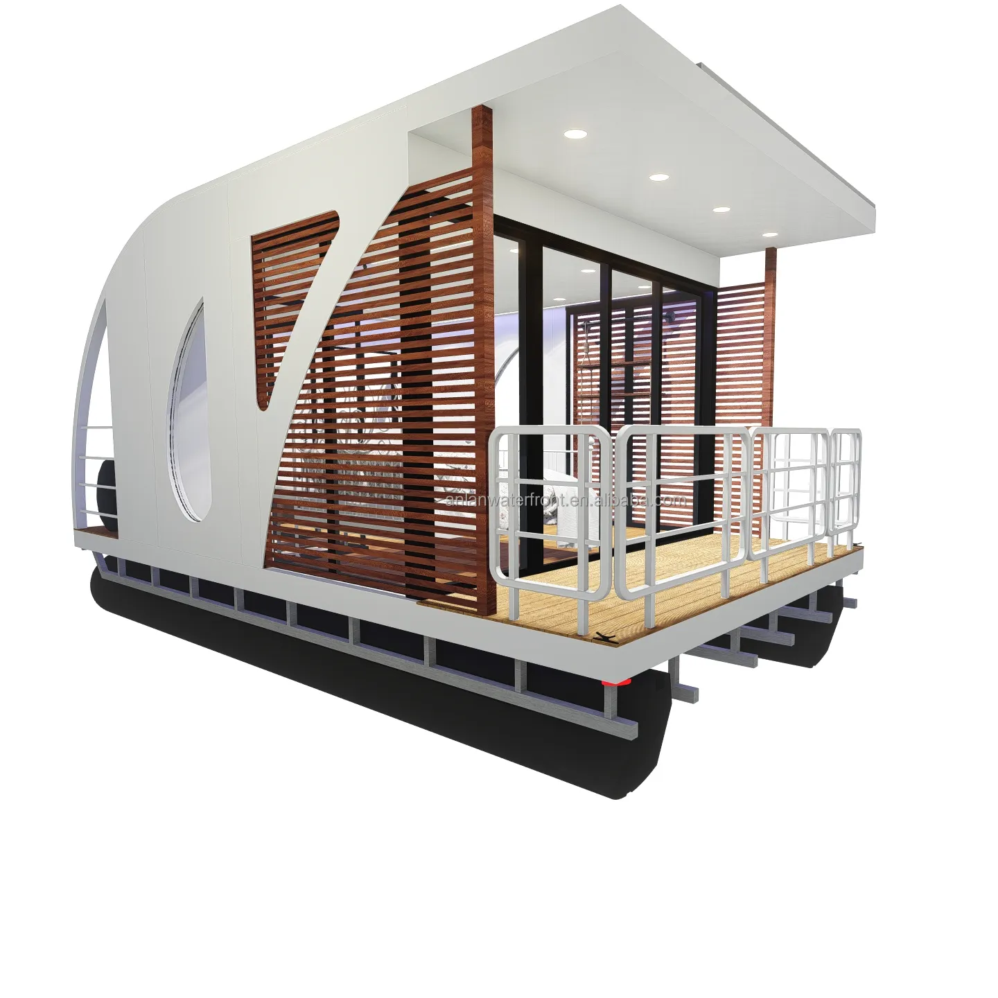 ANLAN Water Villa Houseboat Floating HouseTiny House Pontoon Boat Party Boat Houseboat Luxury Floating Hotel