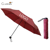 YS-3008 Parapluie de voyage publicitaire compact à 8 baleines en tube de fer, ouverture manuelle, pliable en 3 sections, protection UV, impression personnalisée 8K, cadeau promotionnel économique