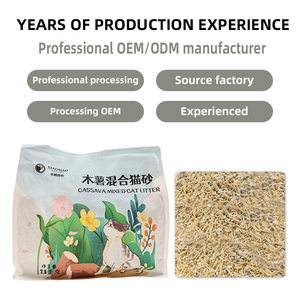 Litière pour chat de <span class=keywords><strong>haute</strong></span> qualité Vente en gros Usine de litière pour chat de <span class=keywords><strong>haute</strong></span> qualité Litière mélangée de manioc condensée sans poussière - Product Image 3