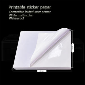 Hoja de papel de calcomanía brillante/mate autoadhesiva impermeable imprimible de 8,5 "x 11" para impresora de inyección de tinta/láser papel adhesivo de vinilo A4 - Product Image 3