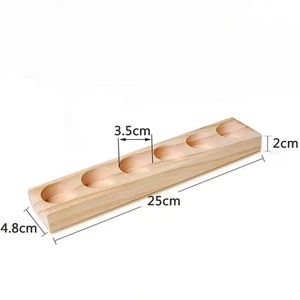 Estante de Madera para Aceites Esenciales, 6 Orificios, Organizador de Cosméticos de Pino, Soporte de Almacenamiento Ecológico para Botellas de Aromaterapia - Product Image 2