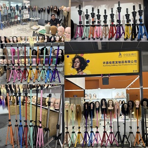Tête de <span class=keywords><strong>Mannequin</strong></span> de Formation en Coiffure et Cosmétologie JIAMING en Gros, Tré<span class=keywords><strong>pied</strong></span> en Fer Réglable <span class=keywords><strong>pour</strong></span> Perruque avec Support 155cm - Product Image 4