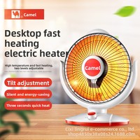 Petit ventilateur chauffant électrique de bureau à tube de quartz 600W, chauffage rapide, oscillation automatique, air chaud, personnalisable, export
