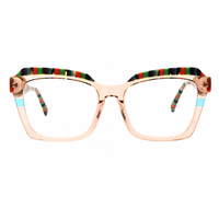 Lunettes optiques surdimensionnées en acétate multicolore RSD8043, vente en gros d'usine, lunettes optiques de luxe en acétate coloré