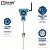 Transmitter Suhu Rtd Pt100 4-20ma dengan Layar LED Sensor Suhu Industri Pt100 Termokopel